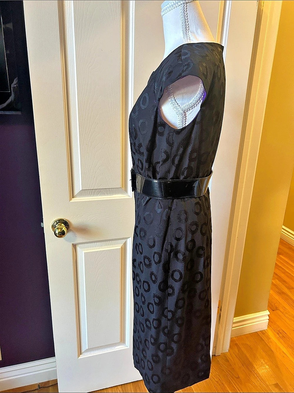 Jax Black Abstract Midi Dress Like New - Picture 6 of 6